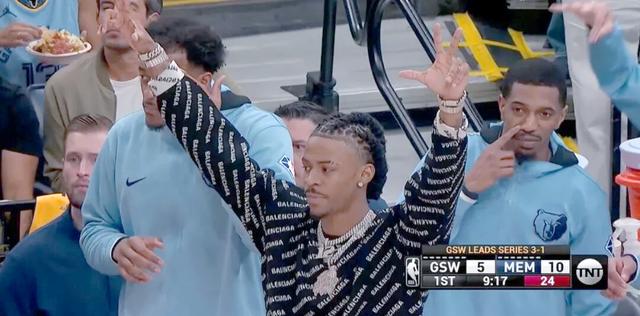 米兰网官网首页-莫兰特逆天隔扣+40分，灰熊终结勇士主场不败